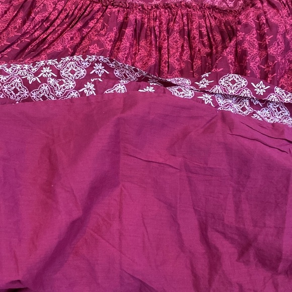 Coldwater Creek Pink Ombré Tiered Lined Broomstick Cotton Elasticated Waist M - Picture 7 of 7